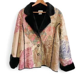 Vintage faux suede multi pattern